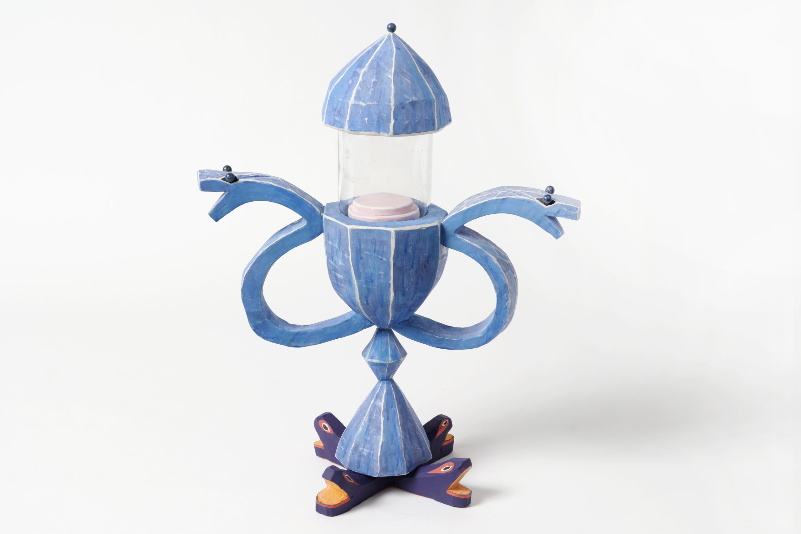 Warre Mulder
Vessel of Beliefs (2025)
56 x 45 x 20 cm
Ceramics, paint, metal, glass, lapis lazuli