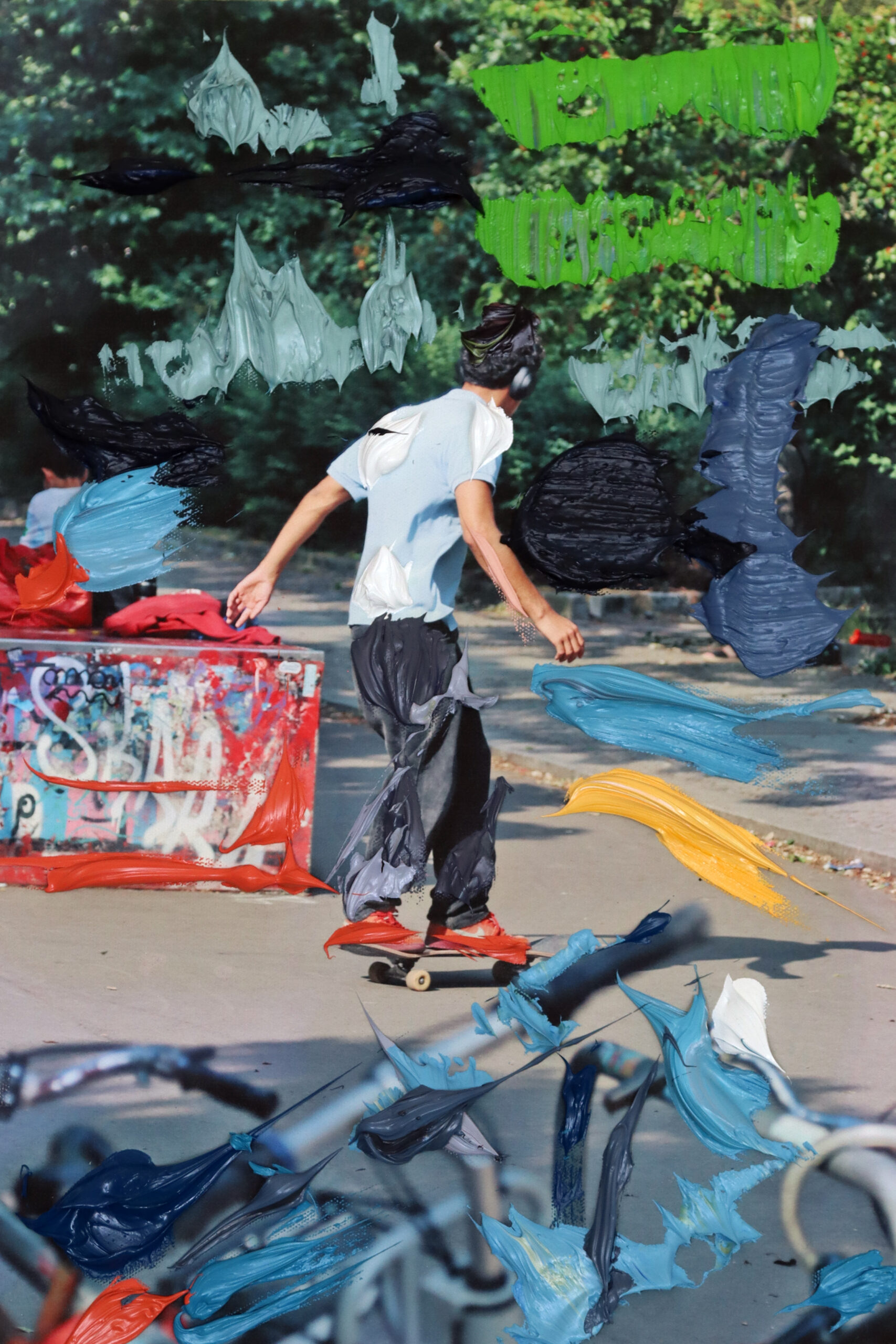 Erik Schmidt
Hipster, 2024
Oil on fine Arts print on canvas
47 x 31,5 cm
(ERS 36)