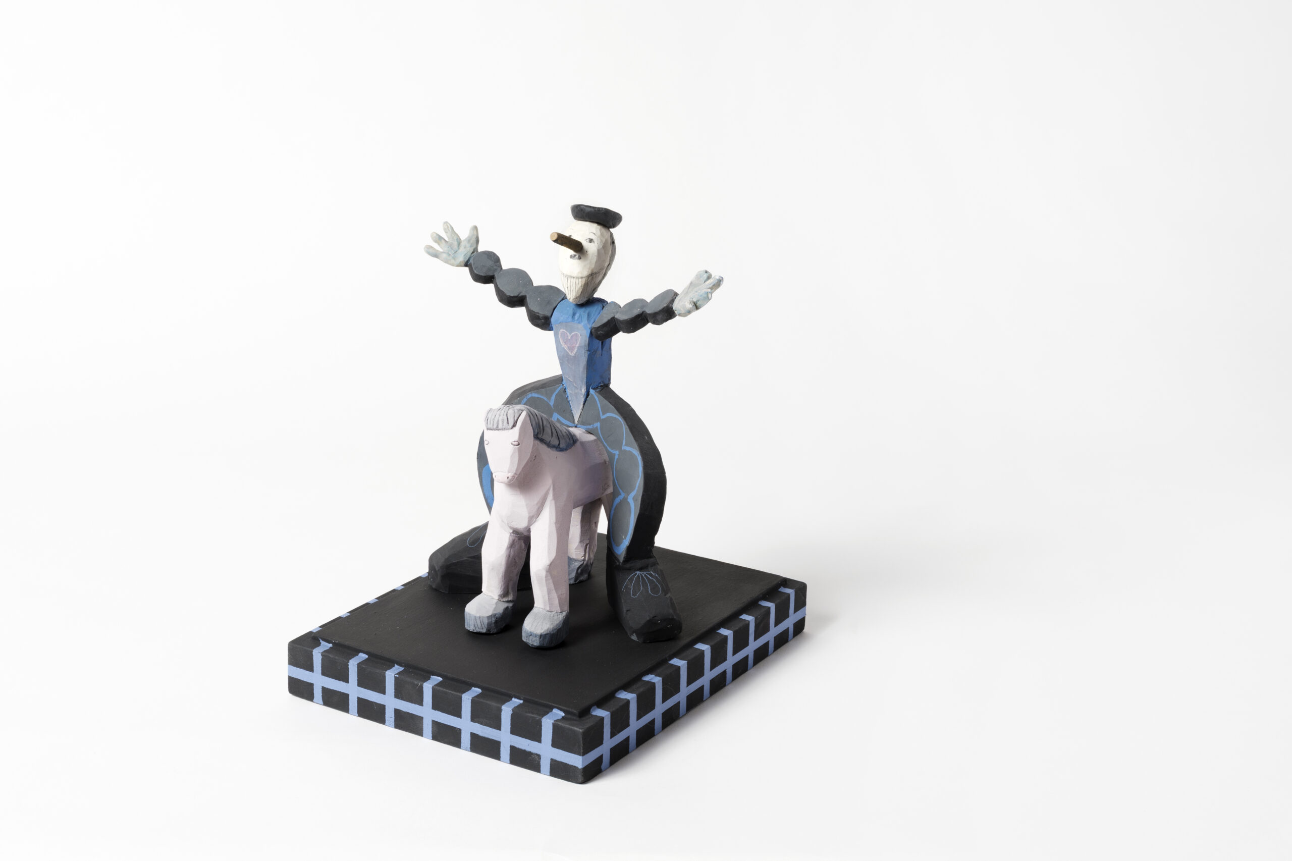 Warre Mulder
I Come With Good Intentions II (2025)
35 x 24 x 31,5 cm
Ceramics, wood, acrylic resin, epoxy, paint