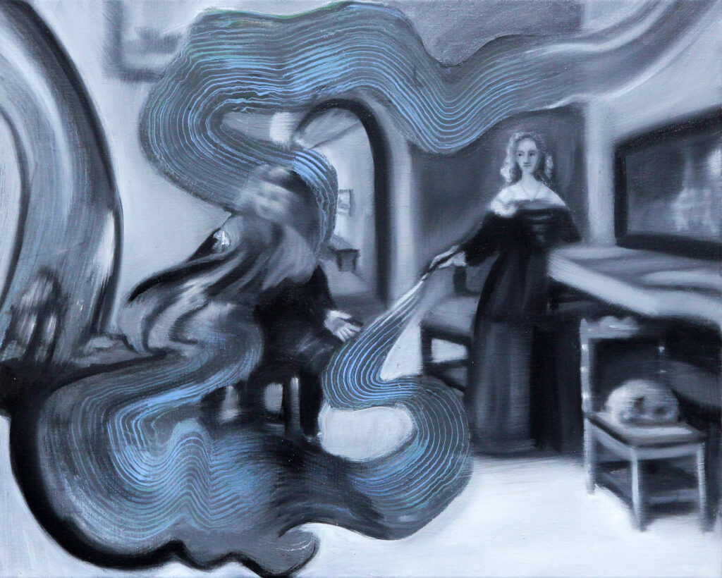 Wish paint – After Gonzales Coques, Portrait of a learned gentleman and his wife